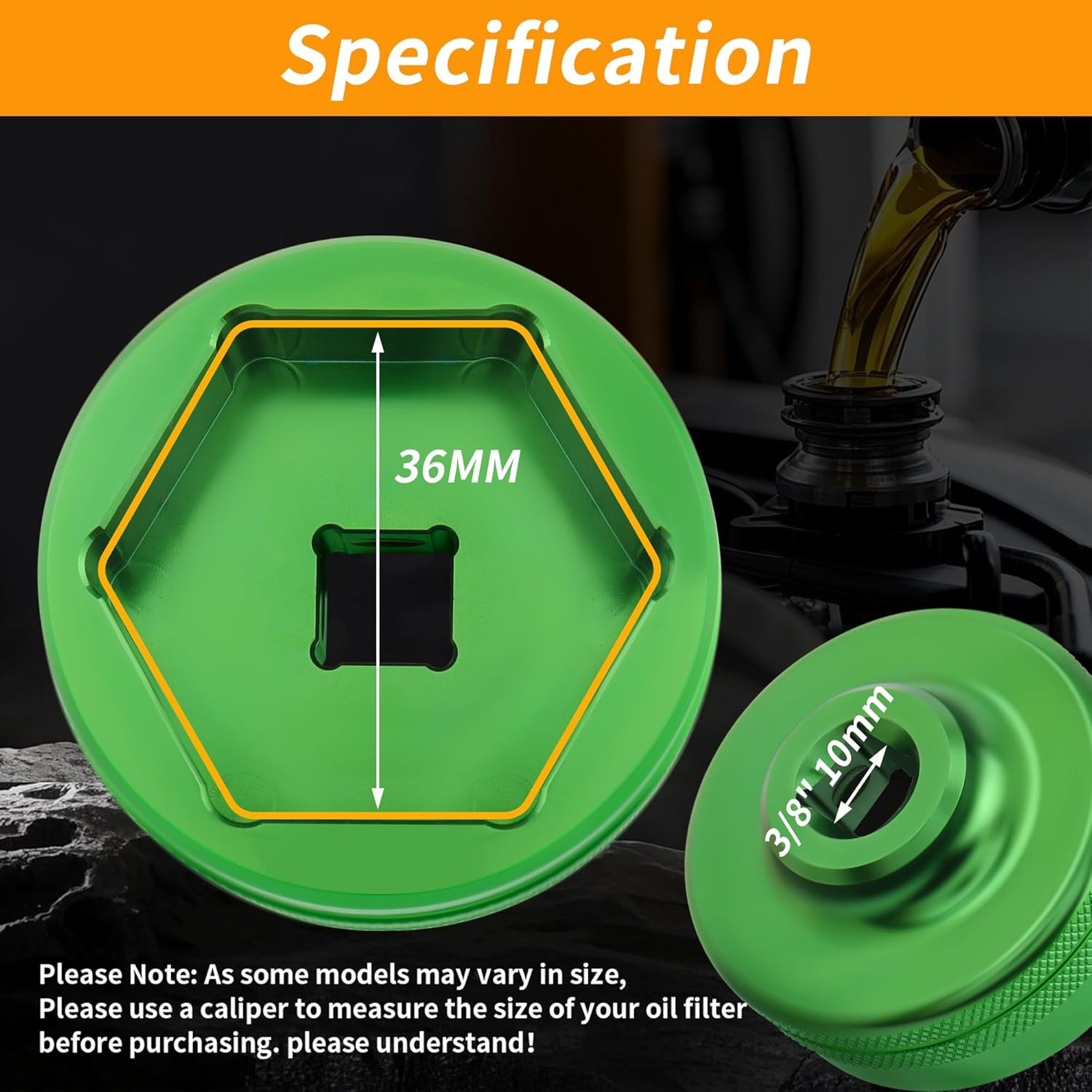 36Mm Oil Filter Socket, Oil Filter Removal Tool for Ford F250, BMW, Mini, Volvo,