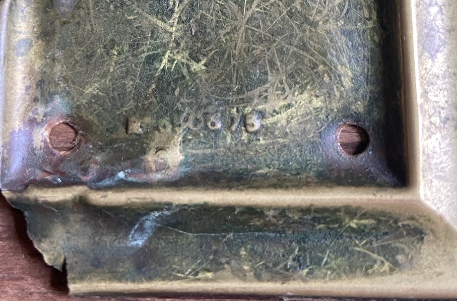 Old Brass Door Finger Plate (Damaged)