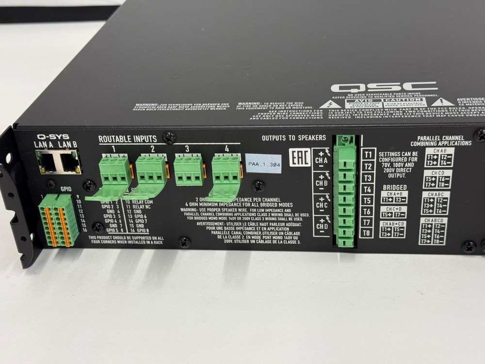 QSC CXD 4.3Q 4-Channel Network Processing Amplifier, Q-SYS DSP Amp.
