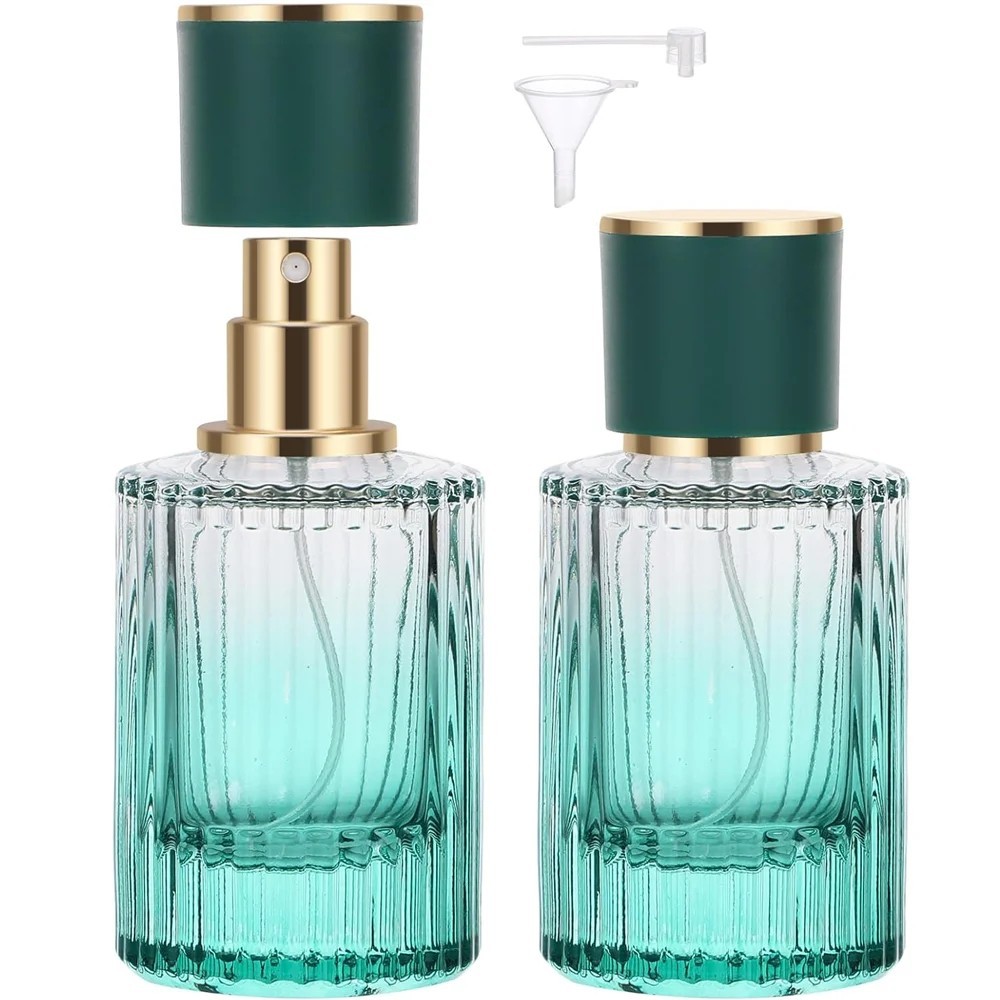 4Pcs - Empty Refillable Travel Glass Perfume Bottle With Spray Atomizer 30ml