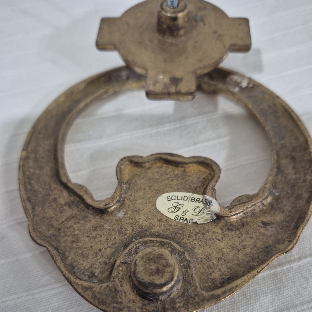 Solid Brass Irish Claddagh Celtic Cross Door Knocker Made in Spain