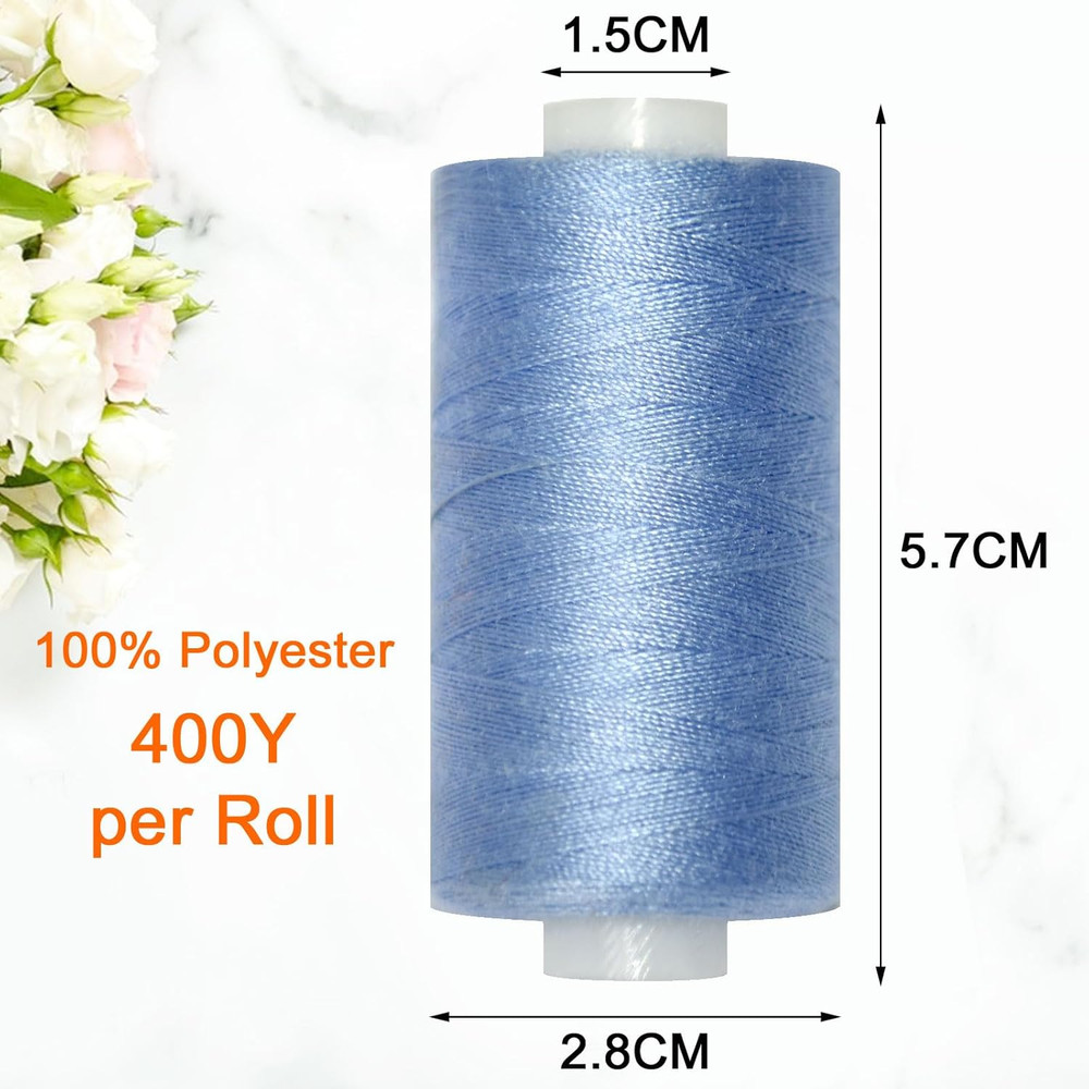 All Purpose Sewing Thread-2 Spools of Hand Polyester Sewing Thread for Sewing Ma