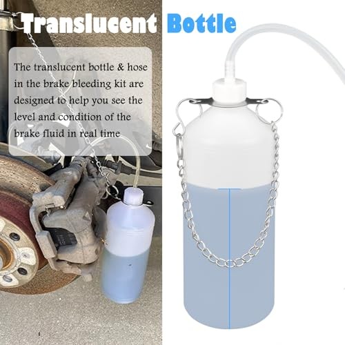 Car Brake Bleeder Bottle Kit,Practical One Man Brake Bleeder Kit Includes