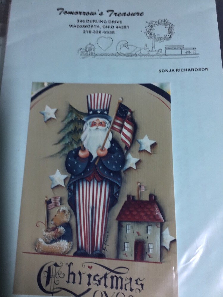 Patriotic Santa Tole painting Pattern