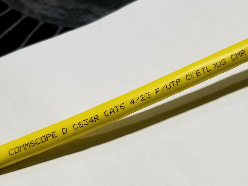 Commscope CS34R 23/4P Cat6 F/UTP WebTrak Riser Shield Network Cable Yellow/100ft
