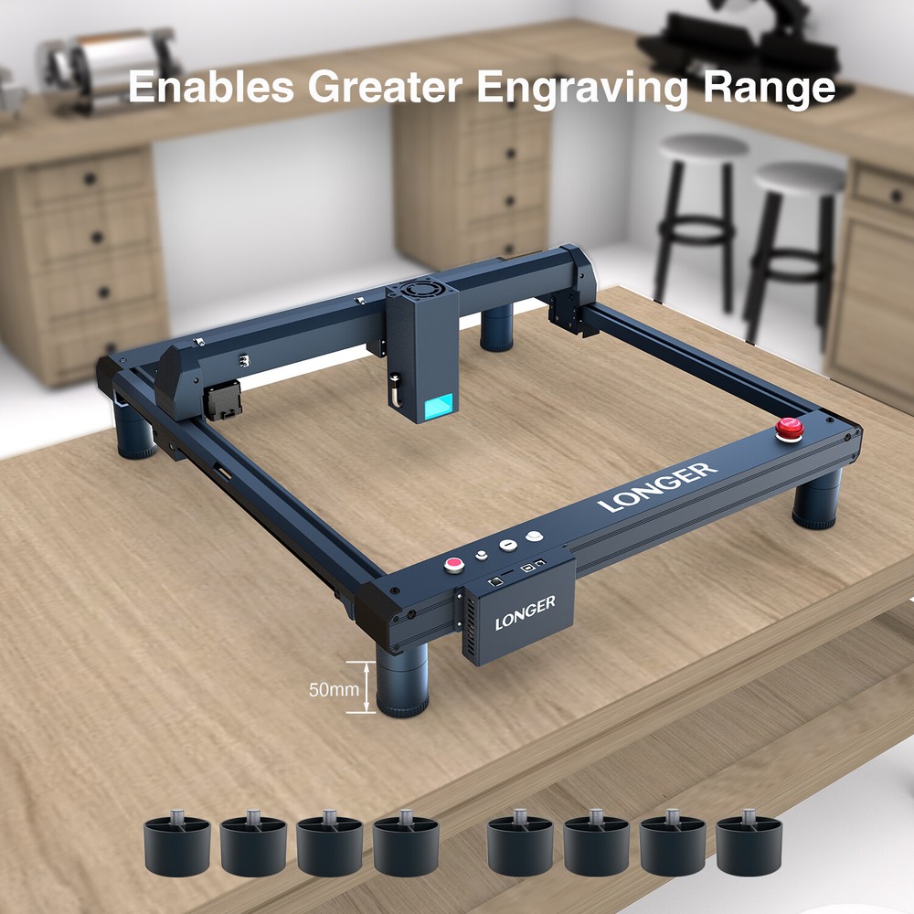 Longer B1 Laser Engraver Height Extension Kit 8 Riser Pads Specially Designed
