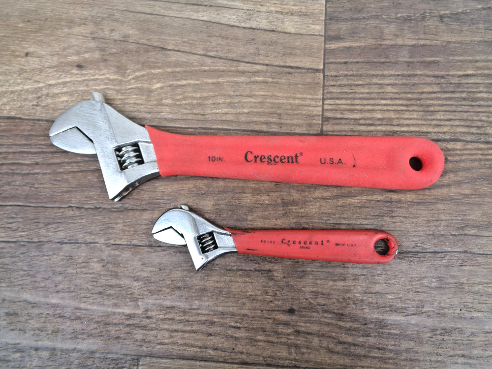 2 -  CRESCENT Adjustable Wrenches 6" & 10" Cushioned Handle Wrench