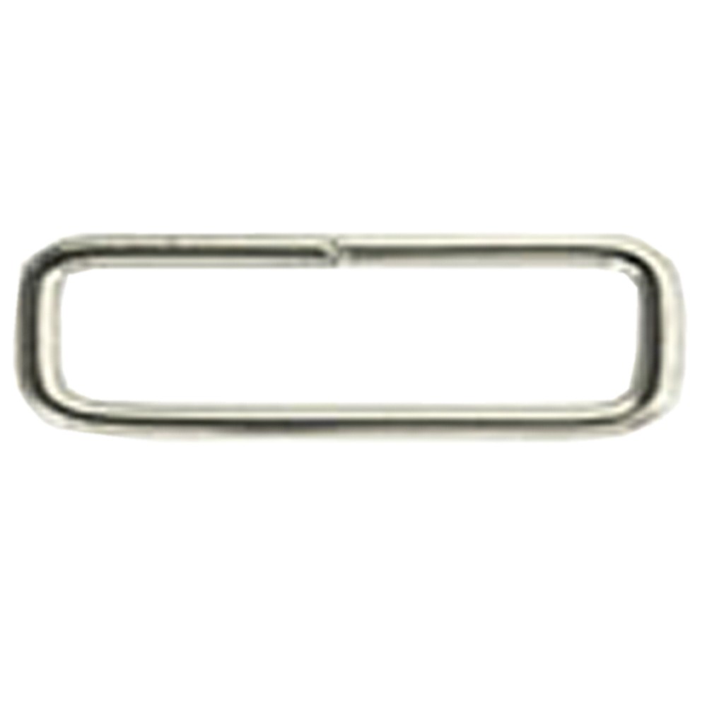 HILASON Nickel Plated (NP) Welded Rectangular Loop - 1/2" x 1" Size, 3MM Wire