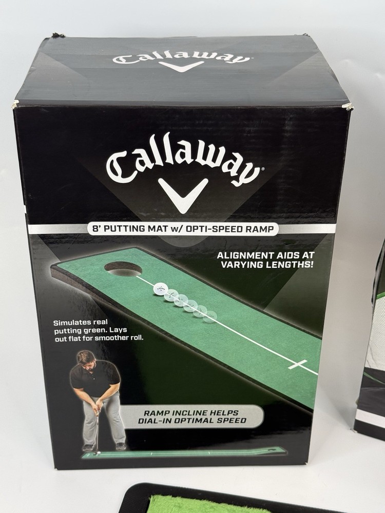 Callaway Putting Practice Set | 8’ Mat + Chip Net + Strike Trainer | NEW