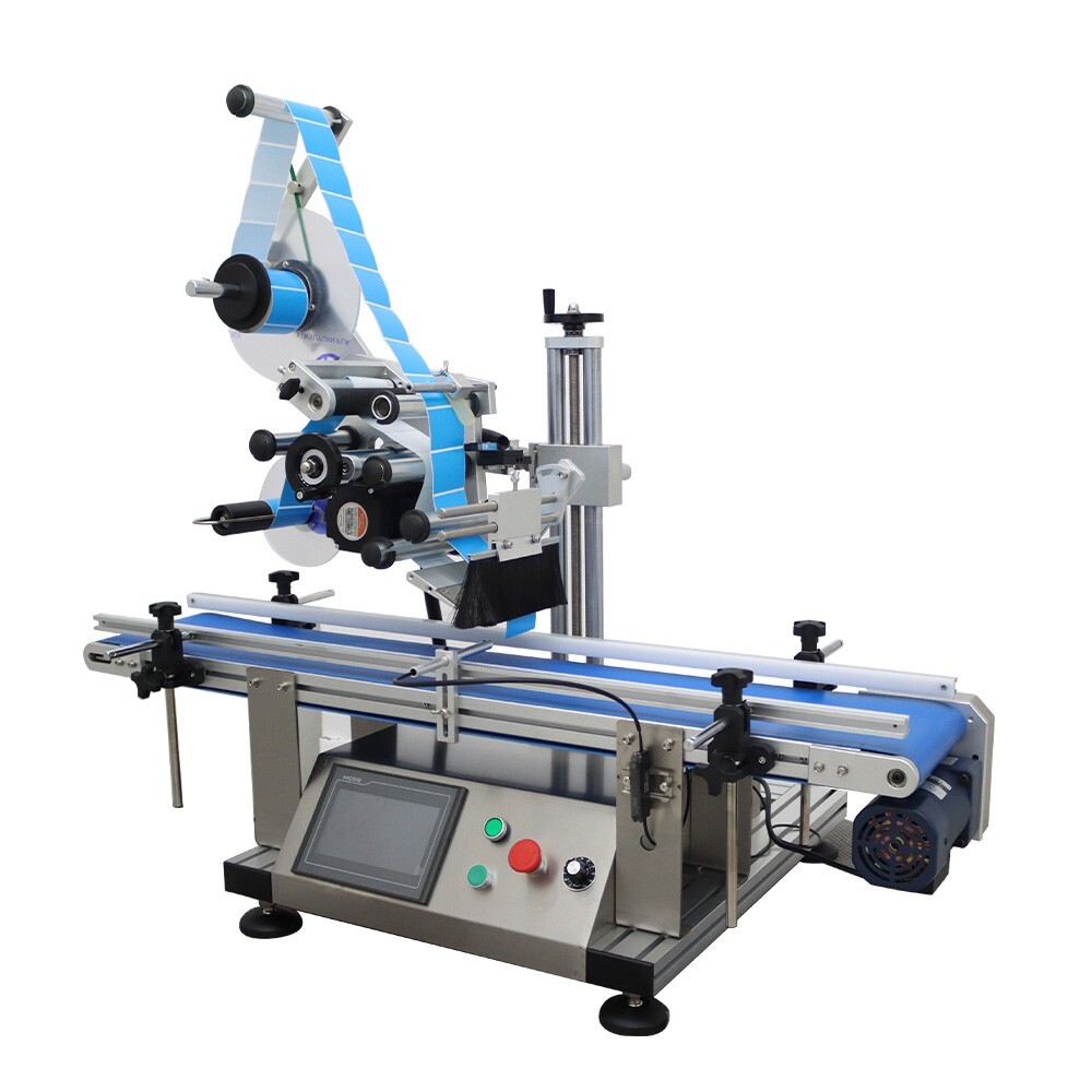 Commercial Label Applicator Auto Desktop Conveyor Table Plane Labeling Machine