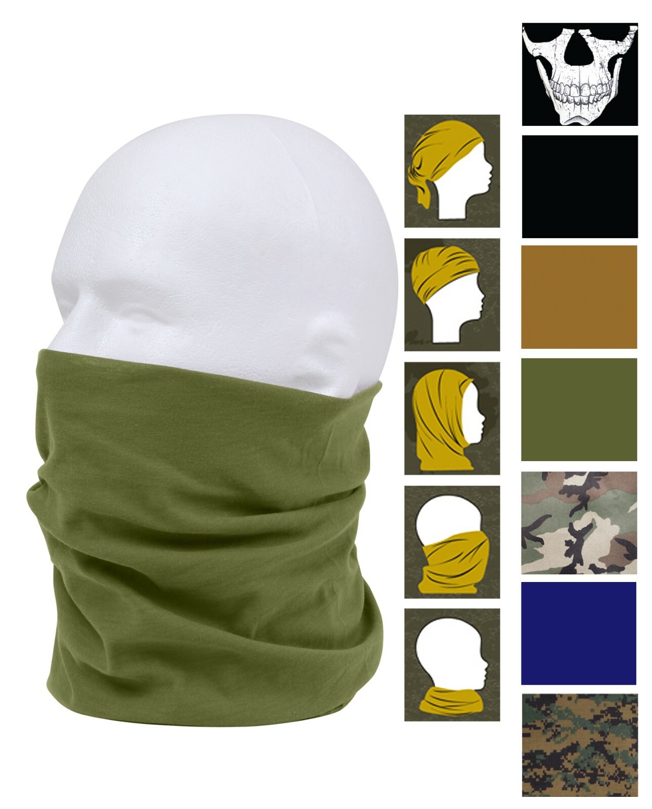 Tactical Multi Wrap Head Full Face Neck Wrap Protection Cover Thin Headwrap