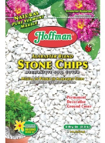 Hoffman Alabaster Blend Stone Chips Decorative Soil Cover, 2 Quarts