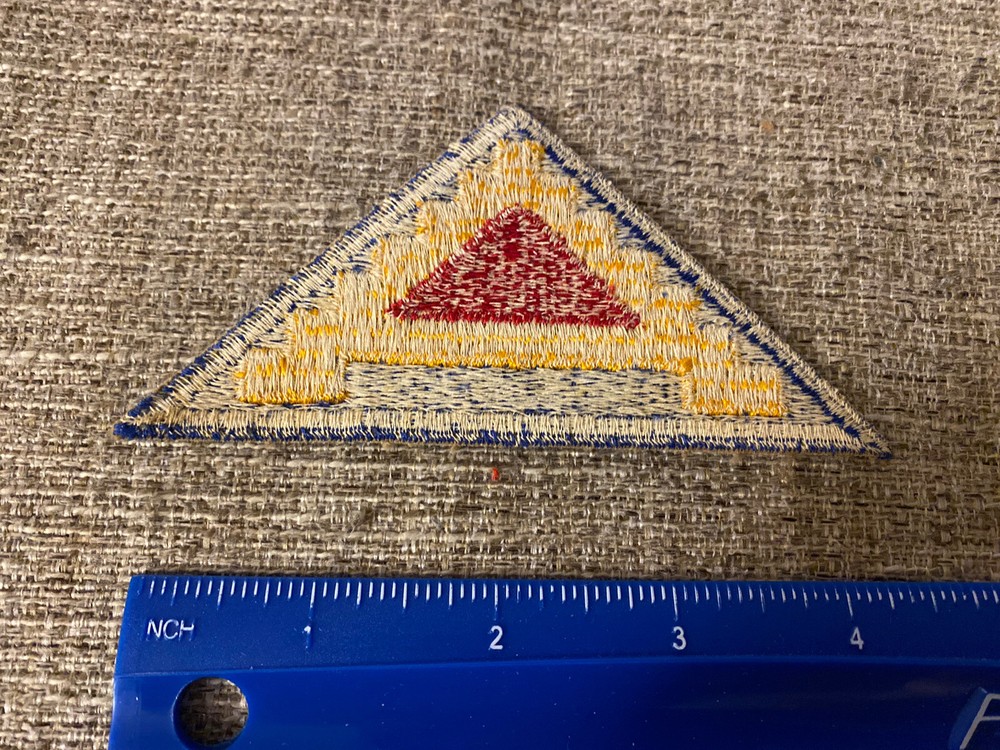 US Army 7th Army Triangle Red Blue Yellow Patch INV1971