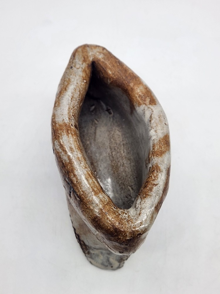 Studio Art Pottery Burlap Sack Salt Cellar
