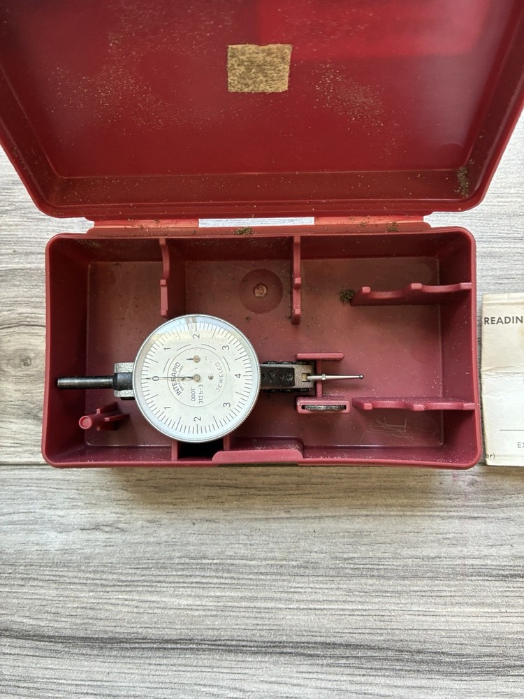 INTERAPID .0001” DIAL INDICATOR No. 312B-3 Jeweled w/ CASE