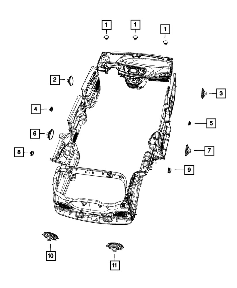 Genuine Mopar Rear Speaker Left 68272201AC