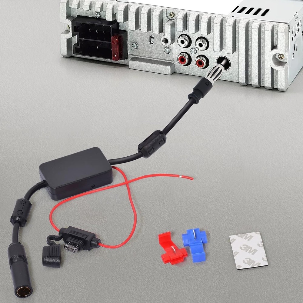 Antena Fm De Radio Estereo Universal Para Automovil Fuente De Alimentacion De...