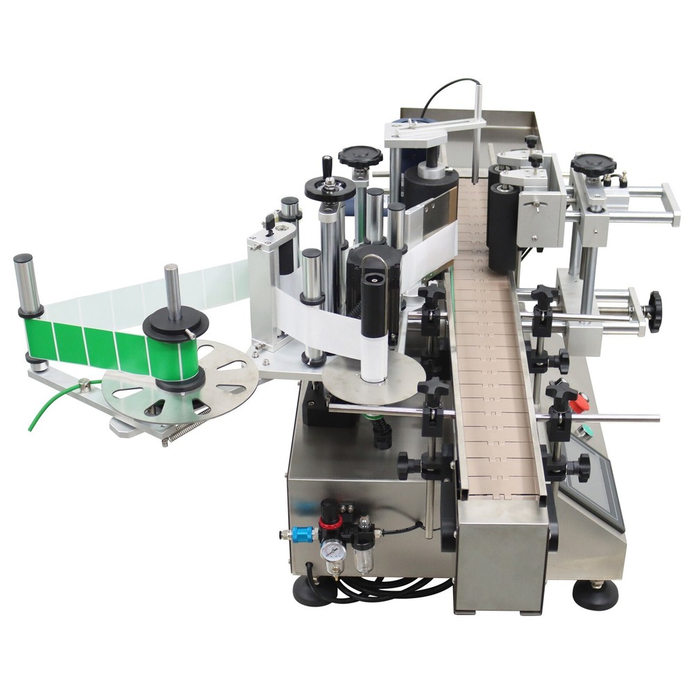 110V Desktop Automatic Round Bottle Labeling Machine for Transparent/Full Label