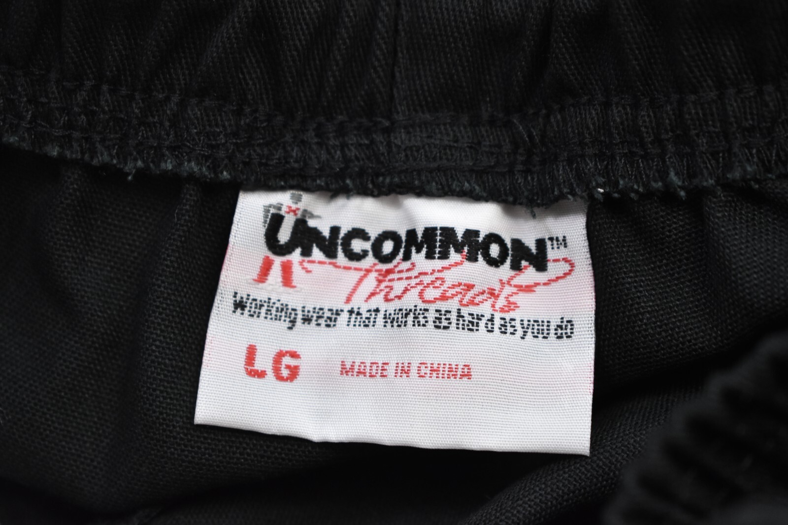 Uncommon Threads Chef Cargo Pants Black Straight Leg Cook Kitchen 4100 Mens L