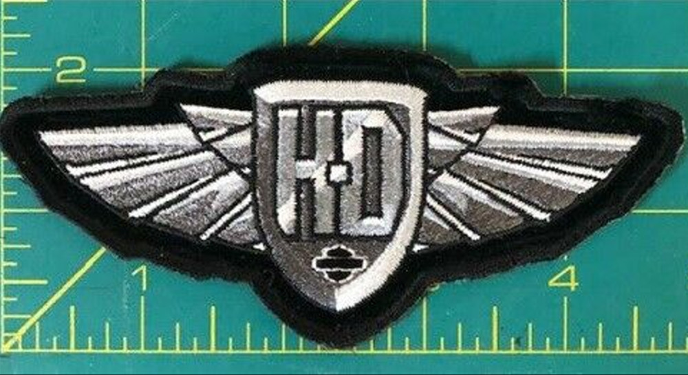 Harley Davidson  H-D Shield  Silver Patch / Emblem  EM1163542