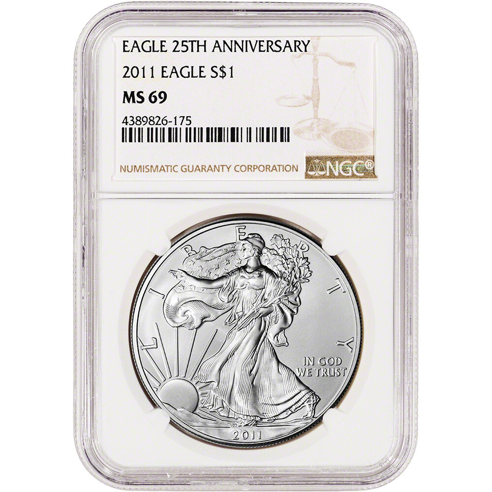 2011 American Silver Eagle Coin - NGC MS69