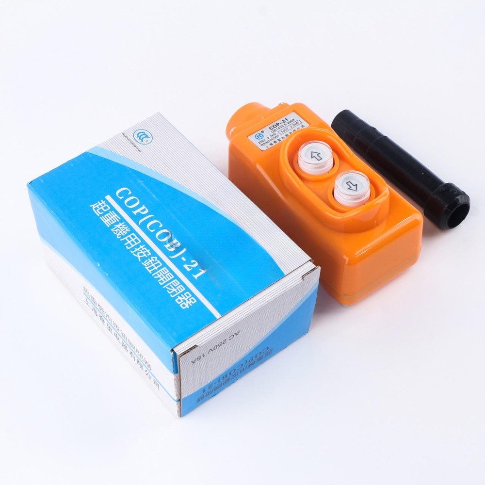 Directly Control 2 Button Hoist Crane Pendant Push Button COP21 Switch UP-Down