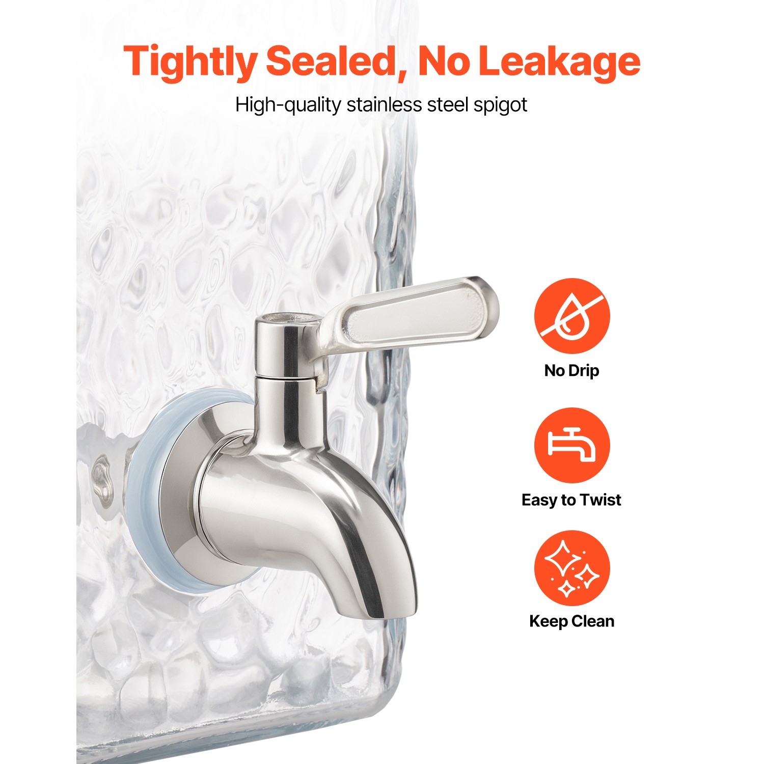 Drink Dispenser 1.5 Gal Beverage Dispenser for Parties Glass with Stand 2PCS