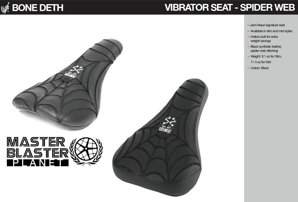 BONE DETH SPIDER MID PIVOTAL BMX BIKE SEAT SHADOW SUBROSA BLACK NEW