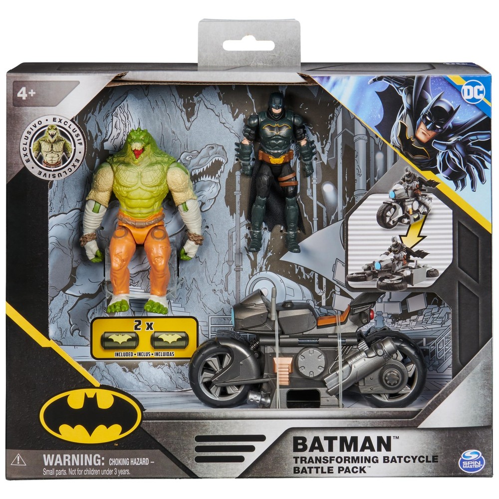 DC Comics, Batman Transforming Batcycle Battle Pack with One Size, Multi
