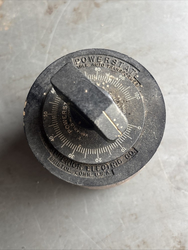 TYPE 10 POWERSTAT VARIABLE AUTOTRANSFORMER THE SUPERIOR ELECTRIC CO BRISTOL CONN