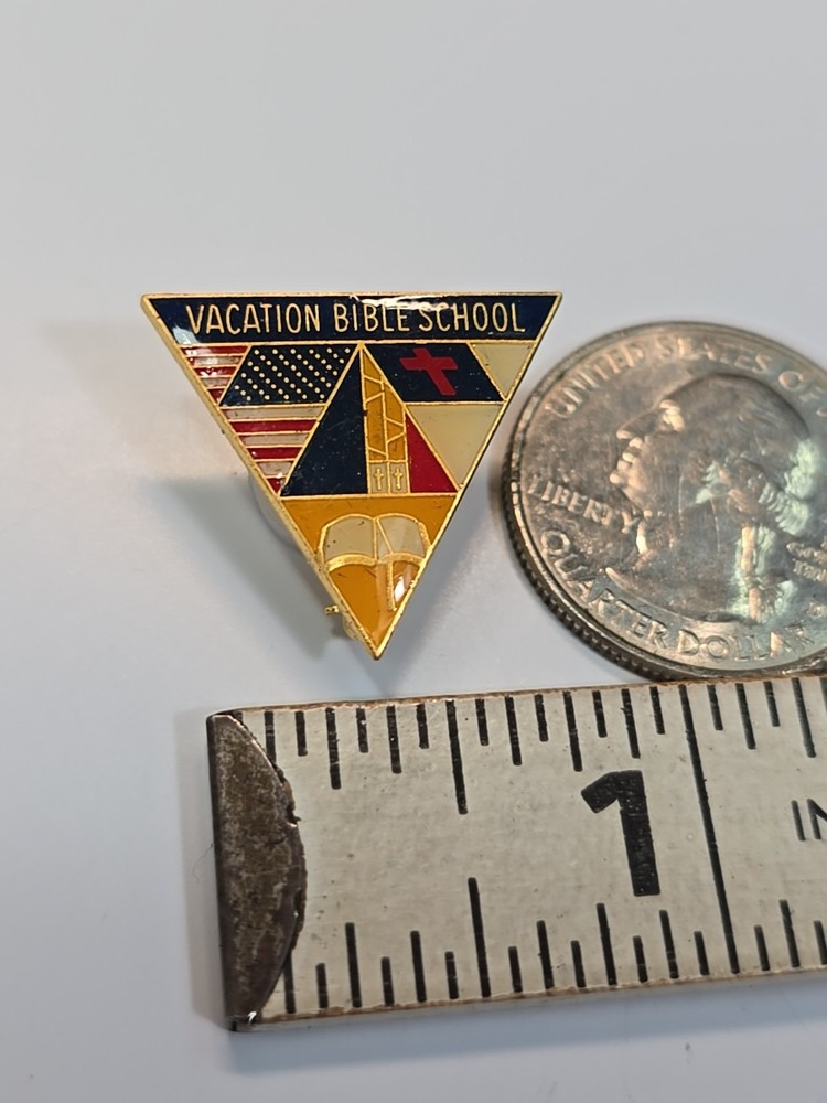 Vacation Bible School Lapel Pin Triangle Shape