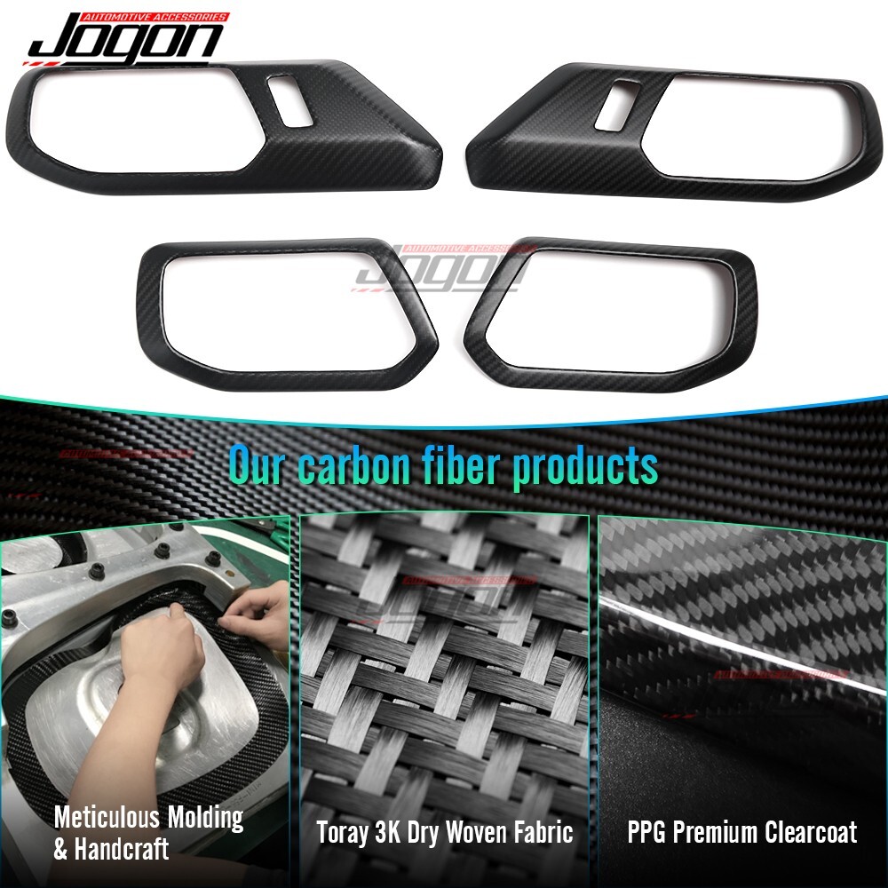 Matte Carbon For Ford Bronco U725 Raptor 2021+ Interior Door Handle Decor Trims
