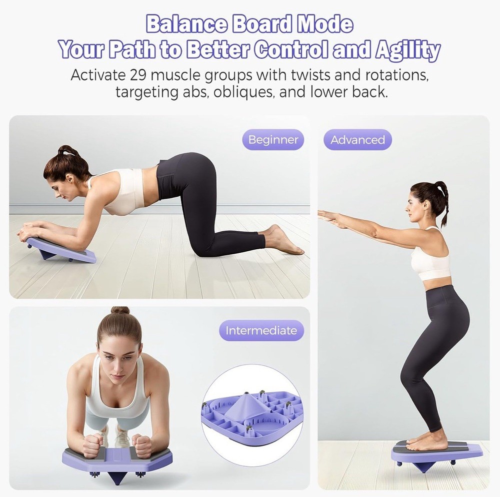 Pilates Board, Pilates Reformer Set, Portable and Foldable Machine Multifunction