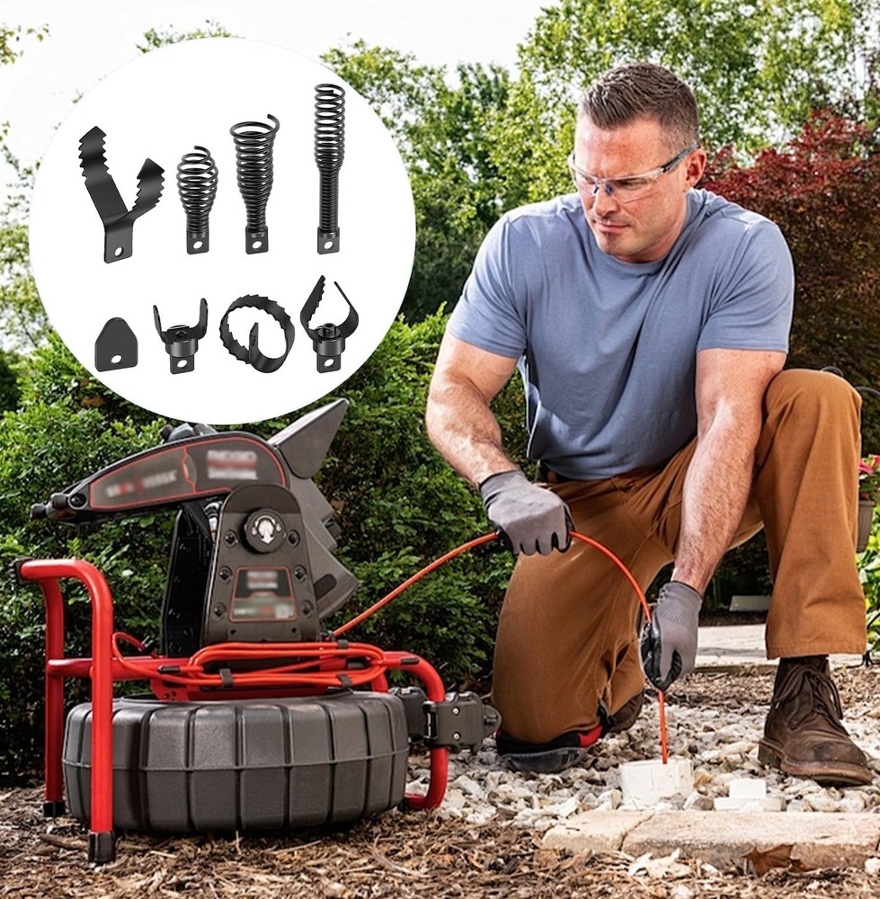 Drill Attachments,8-Piece Drain Cleaner Combination Cutter Heads