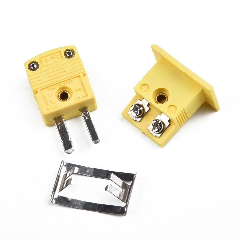 1 Set K Type Thermocouple Miniature Socket & Panel Mount Alloy-Plug Connector