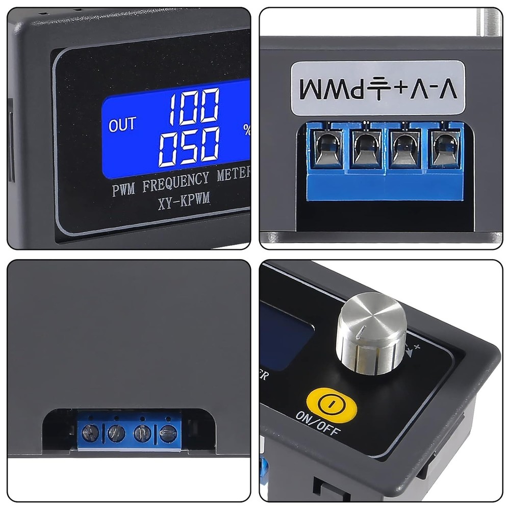 2pcs High Precision Frequency Signal Generator with Rotary Switch & LCD Display