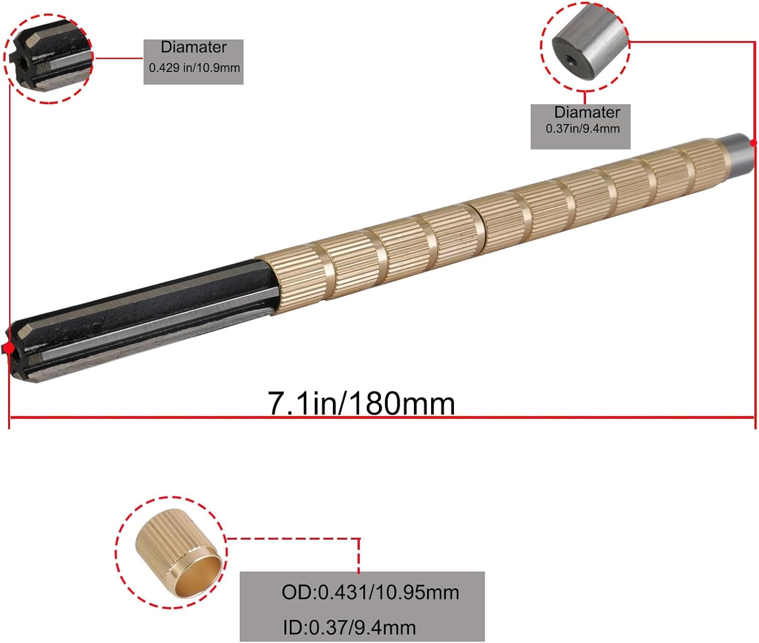 3/8 Throttle Shaft Bushing repair Worn Carburetor contain Reamer 10 pcs Bushing