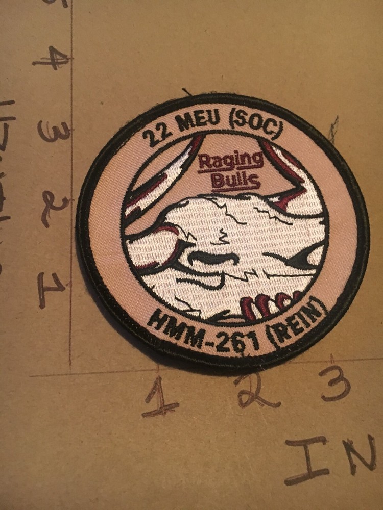 USMC Marine Medium Helicopter Squadron 261 (HMM-261) tan patch 5/1/25 hook &loop