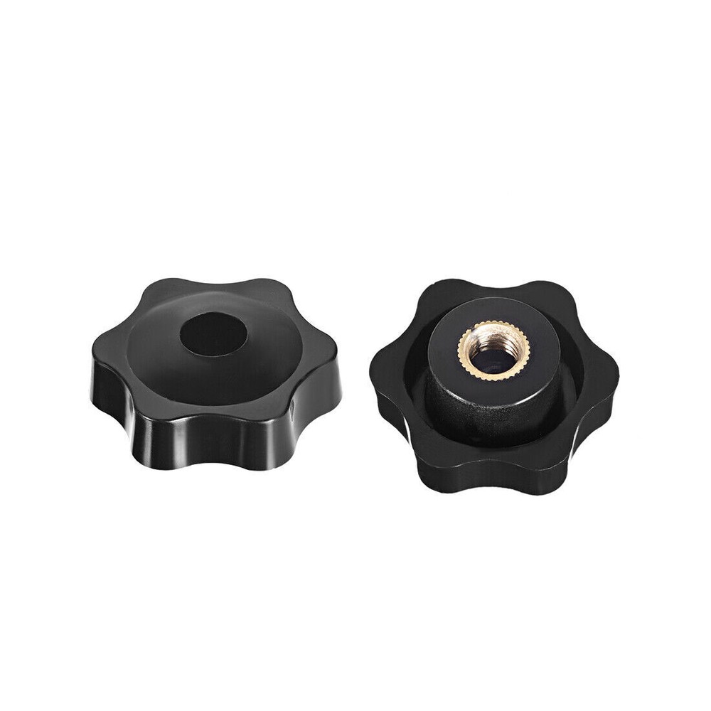 Clamping Handle Screw Knobs Handle M8 Threaded 38mm Star-Shape 2 Pcs