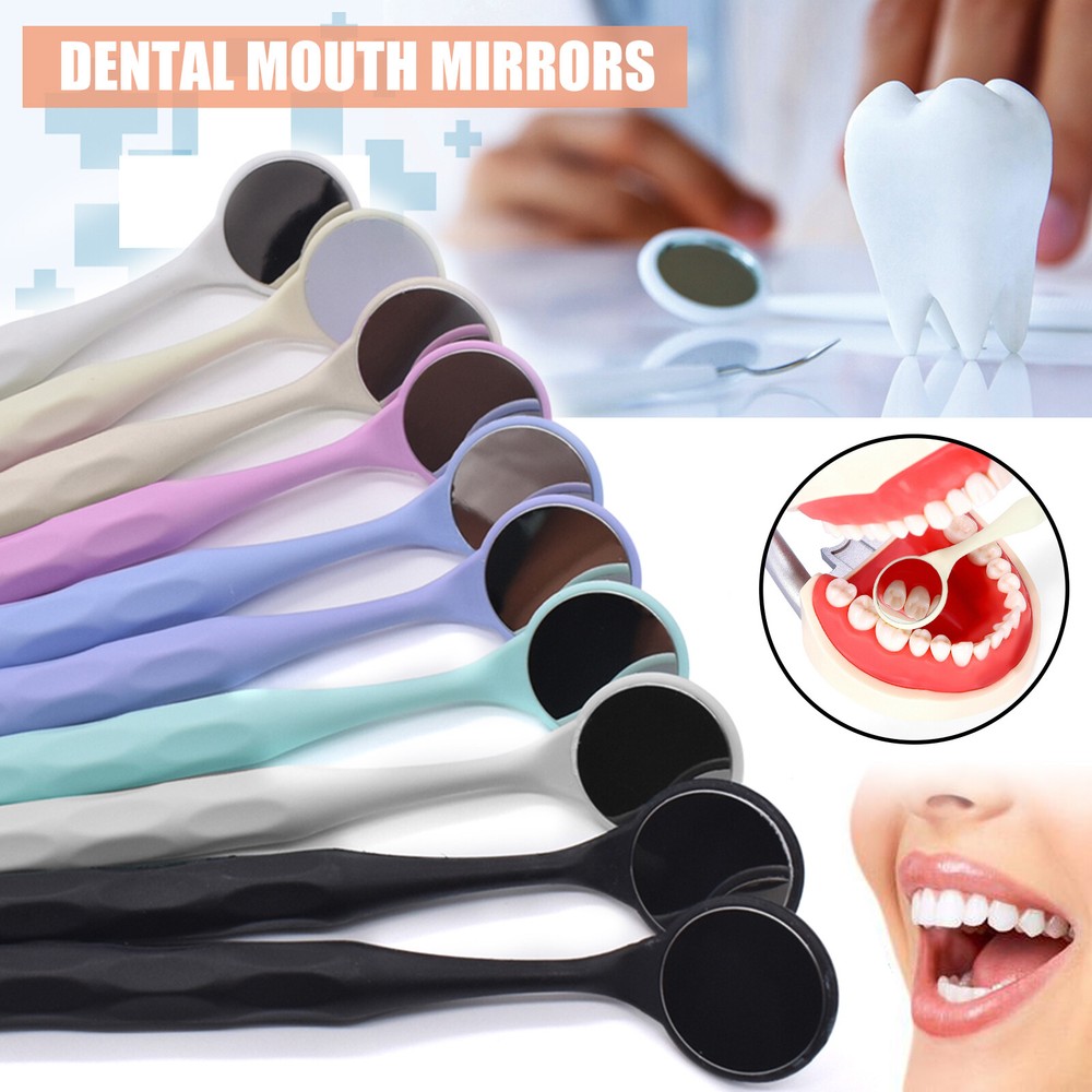 10x Dental Mouth Mirror Front Surface Double Examination Mirror MX