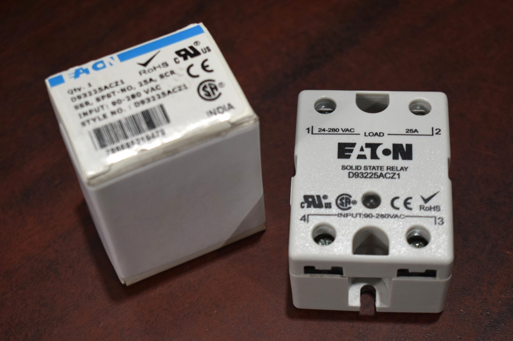 Eaton D93225ACZ1 Solid State Relay, 25A, SPST-NO