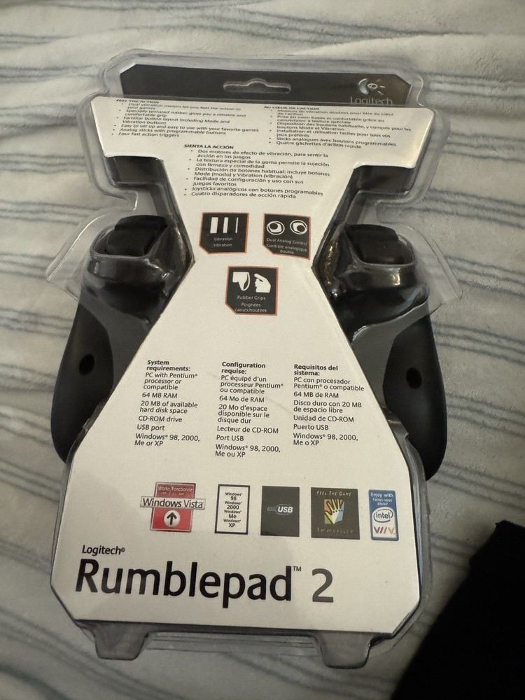 NEW SEALED Logitech Rumblepad 2 Wired PC Controller