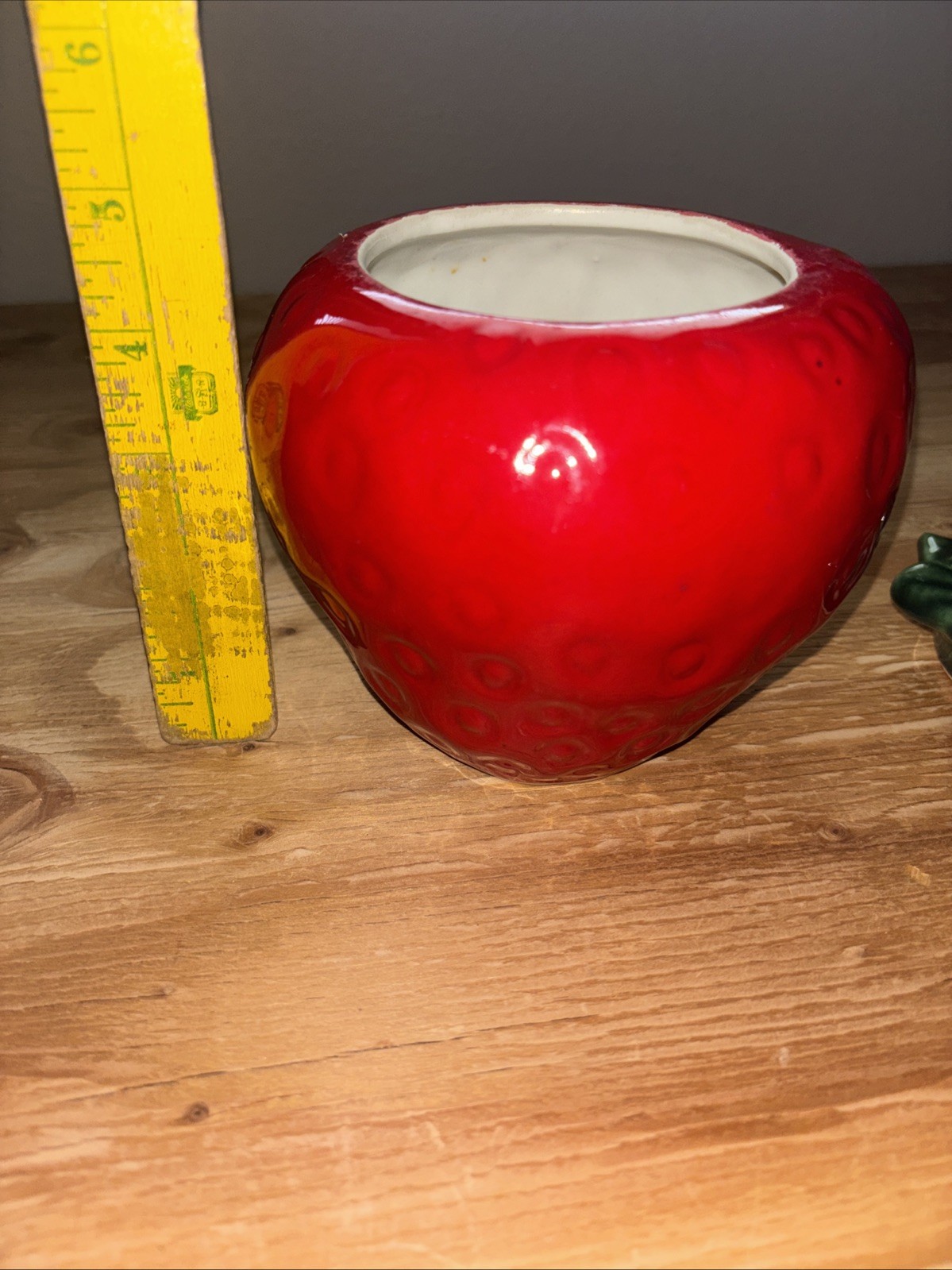 Vintage House of Webster Strawberry Cookie Jar Ceramic Canister USA Texas Lidded