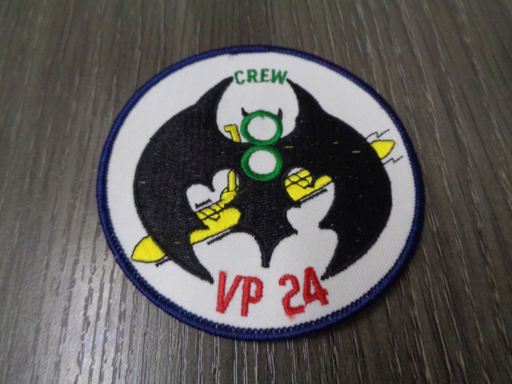 US NAVY VP-24 CREW 8 SQUADRON PATCH COLOR NEW