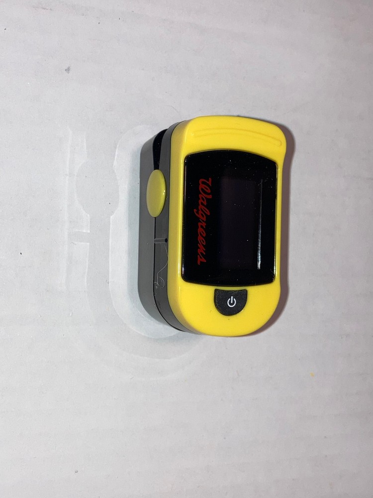 Walgreens Yellow / Black Finger Tip Oximeter SpO2 PRbpm