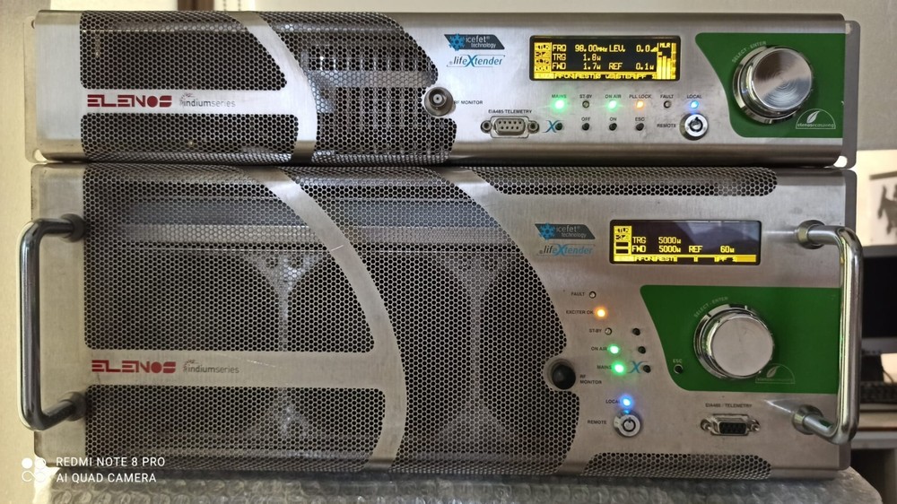 Broadcast Prof 5000w 5Kw ELENOS FM StereoTransmitter Wide Band 88/108 Mhz SLIM