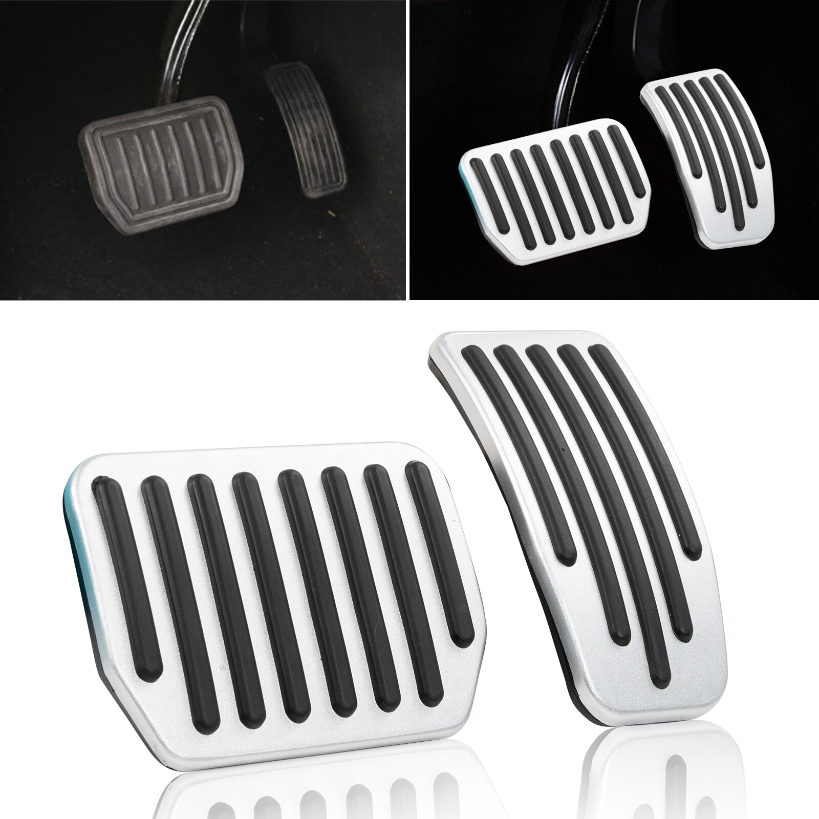 AntiSlip Foot Pedal Pads Aluminum Non-Slip Cover Accessories For Tesla Model 3/Y