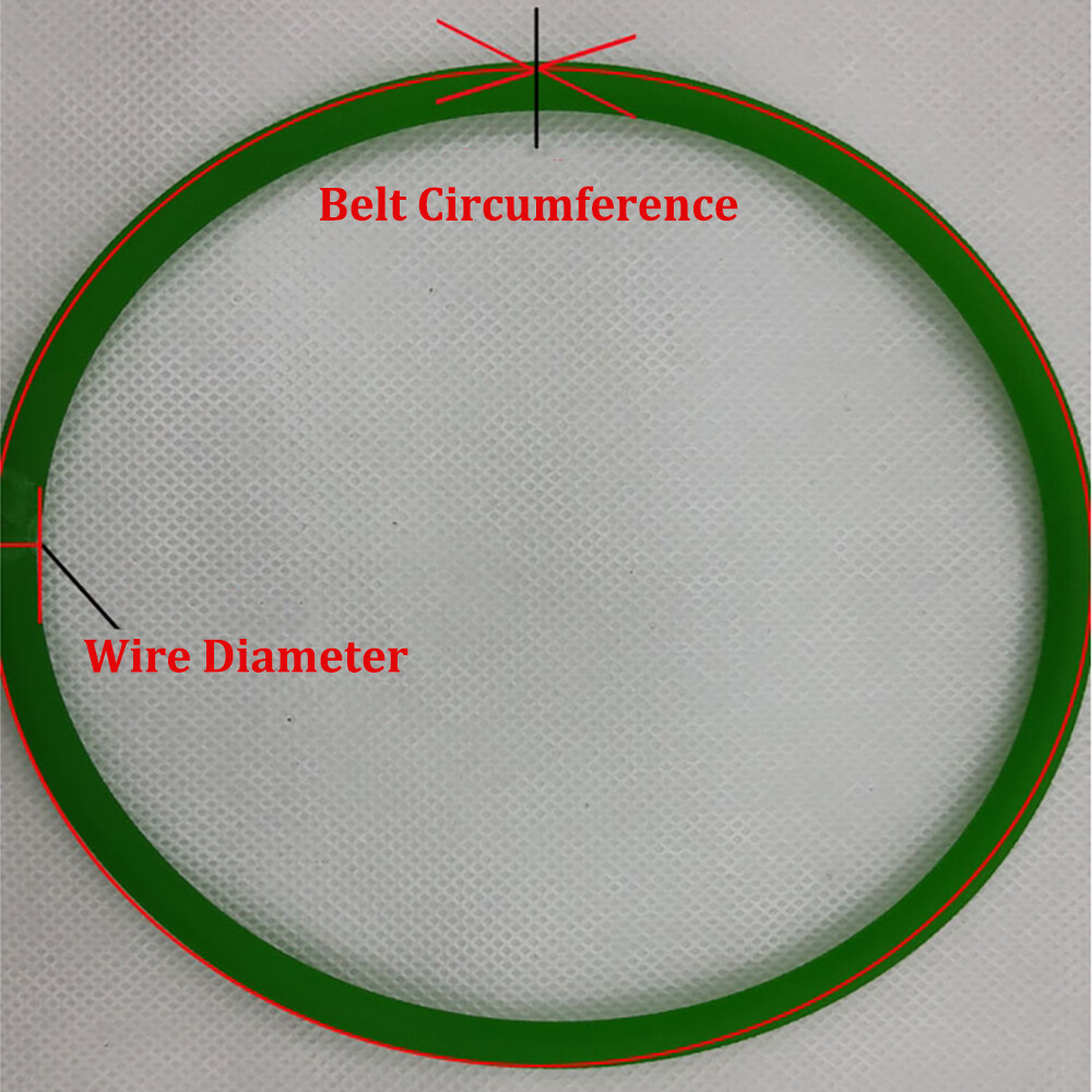 PU Green Solid Round Belt Polyurethane Close Loop Drive Belt Diameters1.5MM-18MM