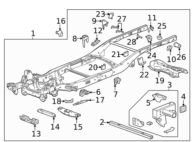 Genuine GM Rear Mount Bracket 85654506