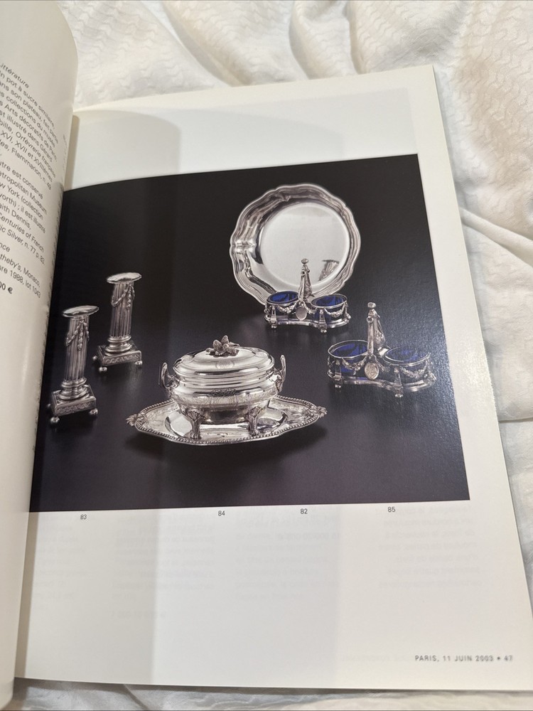 Sotherbys 2003 Paris Important Silver Auction Catalog Reference June 11